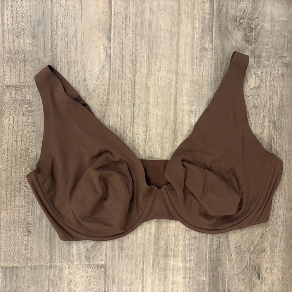 Skims Smoothing Intimates Unlined Full Coverage Bra in Cocoa Sz 44DD - Picture 6 of 6
